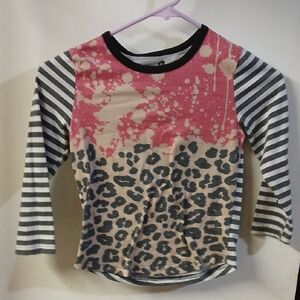 Crazy Train Pink and Black Eclectic Long Sleeve Tee